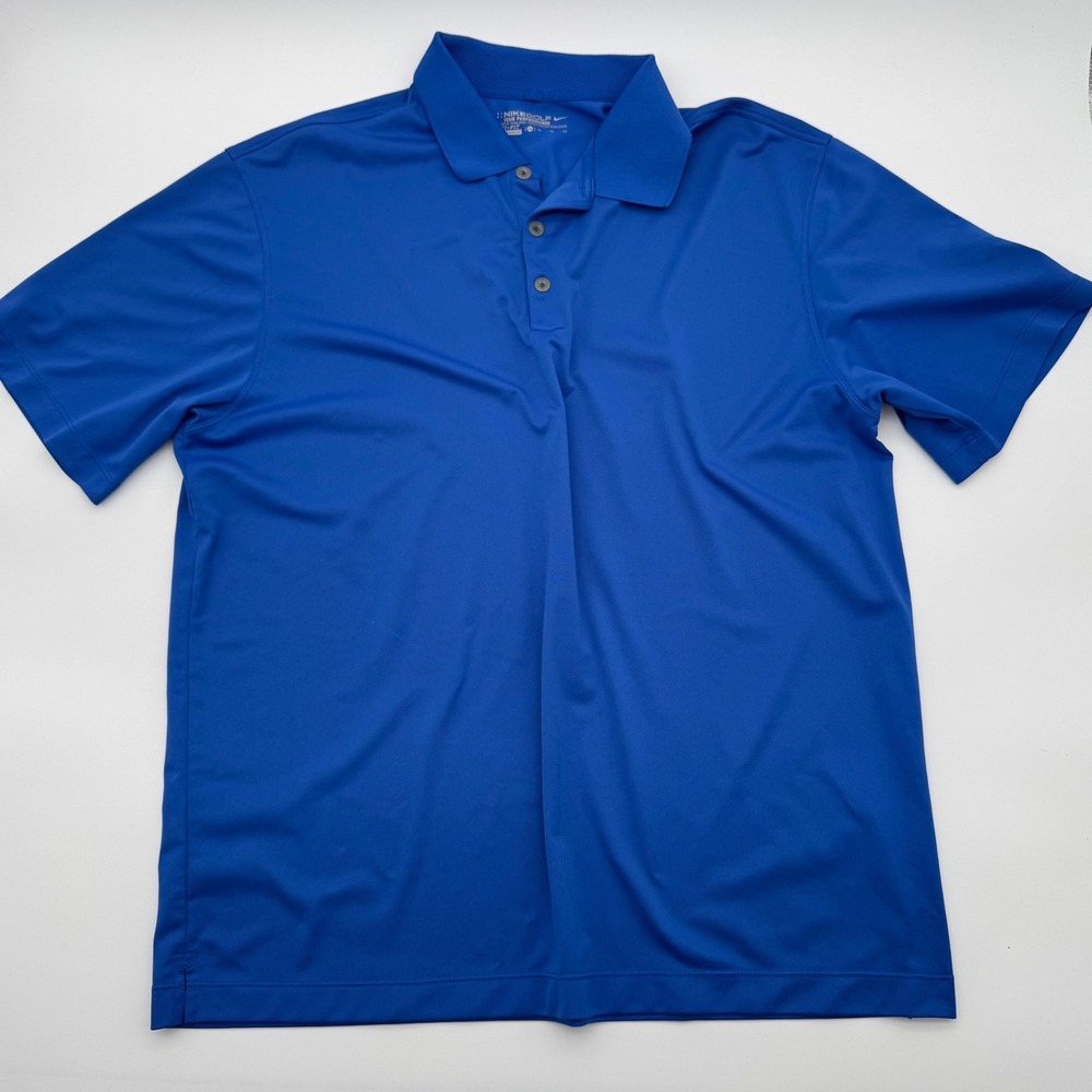 Nike Golf Tour Performance Dri-FIT Polo Shirt Mens XL Blue Short Sleeve Regular